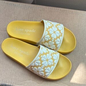 Kate Spade Floral Yellow and White Sandals